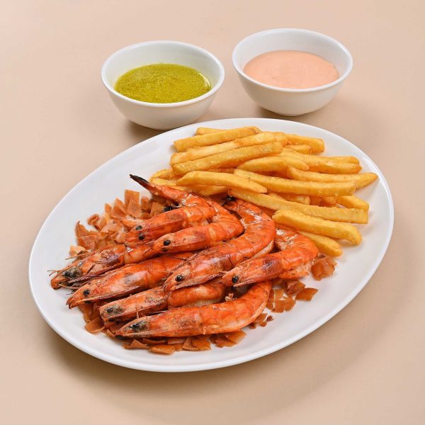 Grilled Shrimps and Fries - Image 1