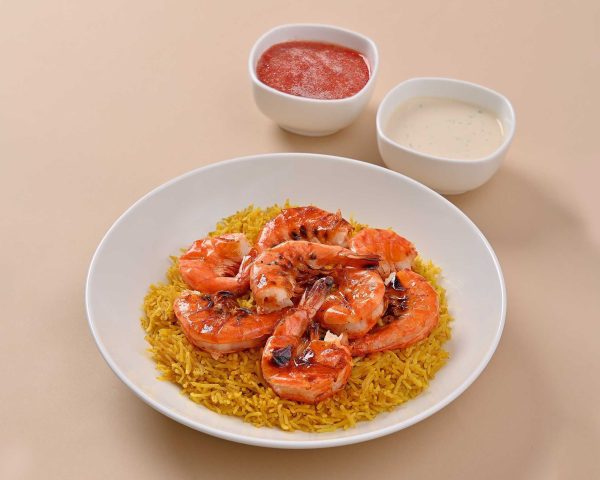 Yellow Rice with Grilled Shrimps - Image 1