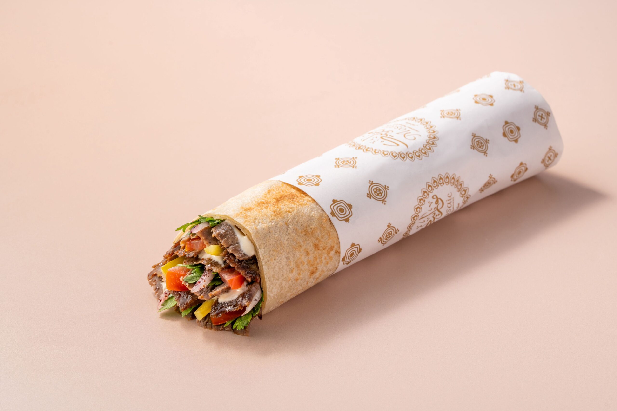 Saj Bread Meat Shawarma Sandwich Meat Shawarma SAJ Sandwich - Image 1